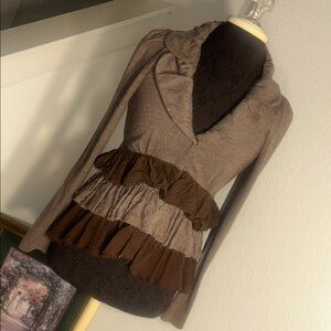 Brown Layered Women's Blazer